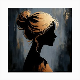 Silhouette Of A Woman 11 Canvas Print
