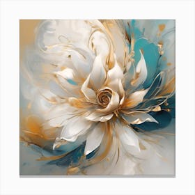 Abstract Flower Painting Canvas Print