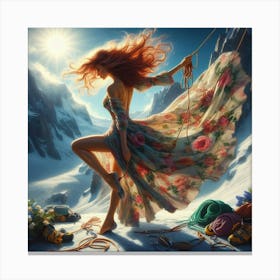 Girl In A Dress Canvas Print