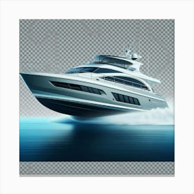 Yacht In The Sea 1 Canvas Print