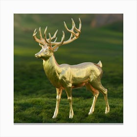 Golden Deer Canvas Print