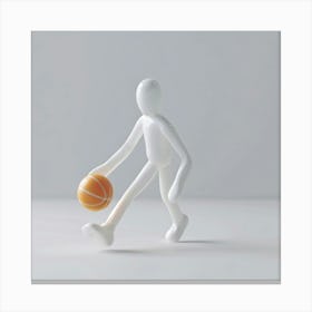 Basketball Player Dribbling 3 Canvas Print