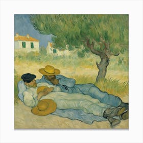 The Siesta La Siesta Vincent Van Gogh 3 Canvas Print