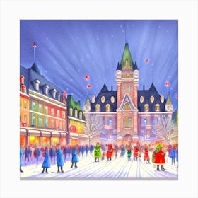 Christmas In Quebec 2 Canvas Print
