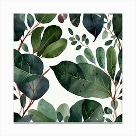 Default Watercolor Eucalyptus Leaves Art 1 Canvas Print