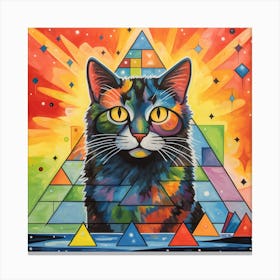 Pyramid Cat Canvas Print