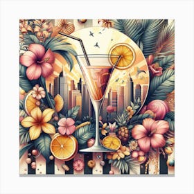 Cocktail In The City Canvas Print