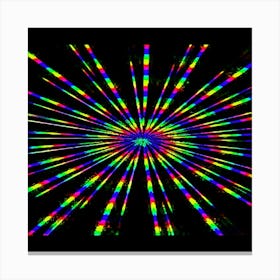 Rainbow Light Rays Canvas Print