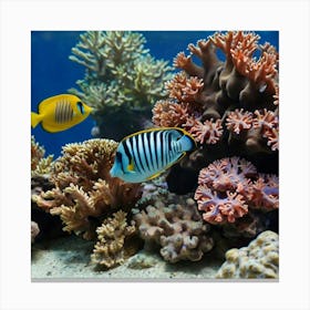 Default Aquarium With Coral Fish 1 1 Canvas Print