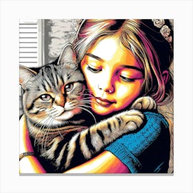 Feline Creative Cat Illustration 96 1 Canvas Print