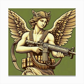Angel With Gun Canvas Print