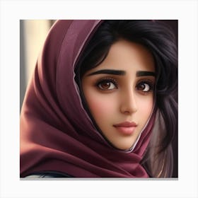 Iranian Girl Canvas Print
