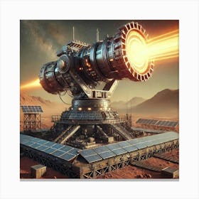 Solar Cannon Mounted On Large Stationary Platform Canvas Print