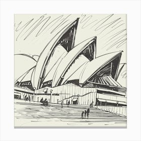 A Sydney Opera House In Sydney Hand Drawn Sketch 1720432938 2 Canvas Print