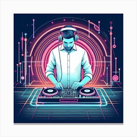 Dj Dj Dj Canvas Print