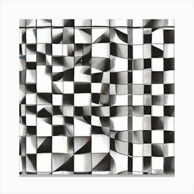 1000014888 Portrait of checkerboard art print Canvas Print