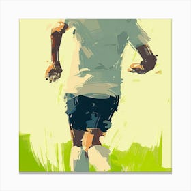 Soccer Player Kicking The Ball 6 Canvas Print