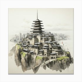 Asian City Canvas Print