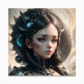 Cyborg Girl Canvas Print