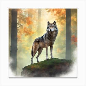 485620 An Attractive And Dramatic Portrait Of A Wild Wolf Xl 1024 V1 0 Canvas Print