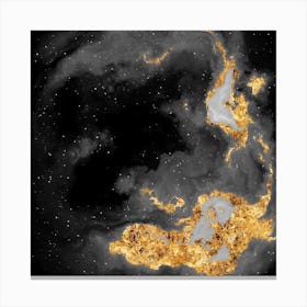 100 Nebulas in Space with Stars Abstract in Black and Gold n.102 Canvas Print