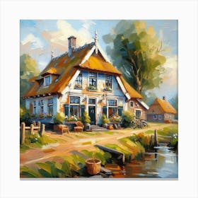 House By The Water Canvas Print