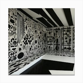 Black And White Room Canvas Print