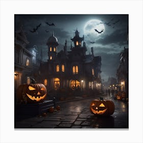 Halloween Night Stock Videos & Royalty-Free Footage Canvas Print