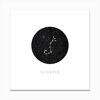 Scorpio Constellation Square Canvas Print
