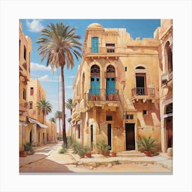 Street Scene In Libya 1 Canvas Print