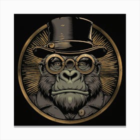 Steampunk Gorilla 17 Canvas Print