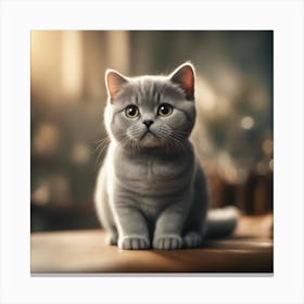 British Shorthair Kitten 5 Canvas Print