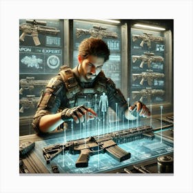 A Sci Fi Depiction Of Viktor Sokolov Weapons Expert Canvas Print