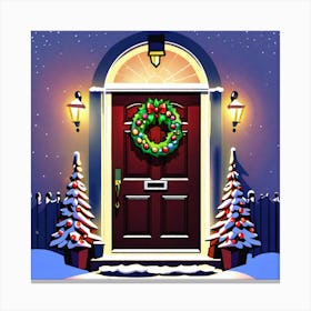 Christmas Door 54 Canvas Print