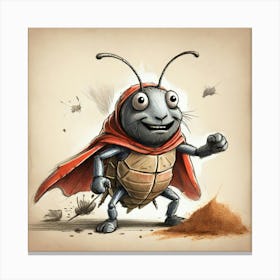 Bug With A Cape Canvas Print