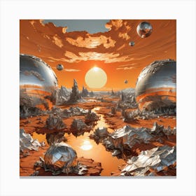 Tin Foil Planet 1c95cec8 7793 4aa0 87eb C62ae959586b Canvas Print