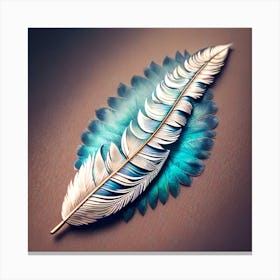 Feather Brooch Canvas Print