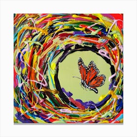 Orange Butterfly / 30x30cm Canvas Print