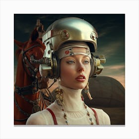 Richardvachtenberg 8000 Years Woman Facewith A Cosmonaut Helmet 0abe99b2 E1ce 4612 8283 E604ff118c56 Canvas Print