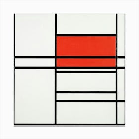 Composition No 4 with red and blue (1938–1942), Piet Mondrian Canvas Print