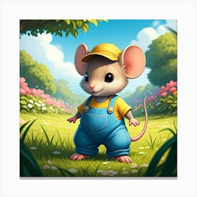 Cheerful Mouse Canvas Print