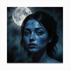 Full Moon Night Canvas Print