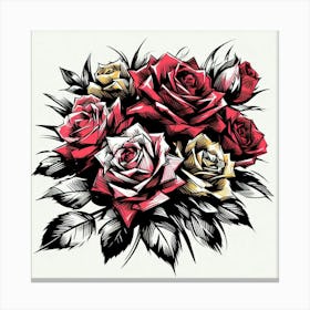 Rose flowers Canvas Print