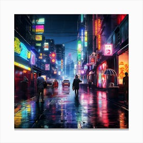 Neon City 9 Canvas Print