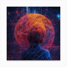 Girl In Space Canvas Print