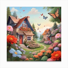 Butterfly House Canvas Print