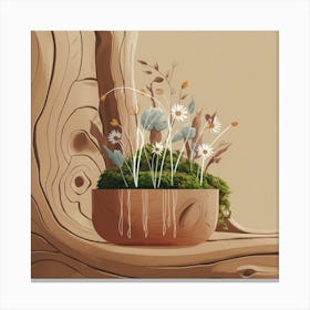 Flowers In A Pot 1 Canvas Print