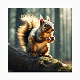 Squirrel In The Forest 237 Canvas Print