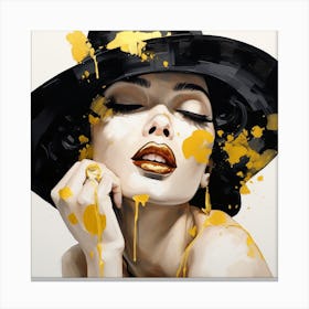 Gold Splatter Canvas Print