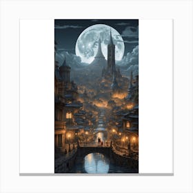 City At Night Canvas Print